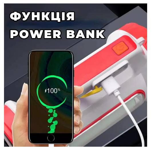 Фонарь ручной на солнечной батареи с функцией Power bank 2000mAh - фото 5