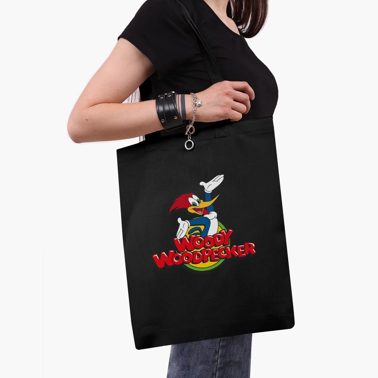 Эко сумка шоппер Woody Woodpecker 41x35 см Черный (9227-2870-BKZ)