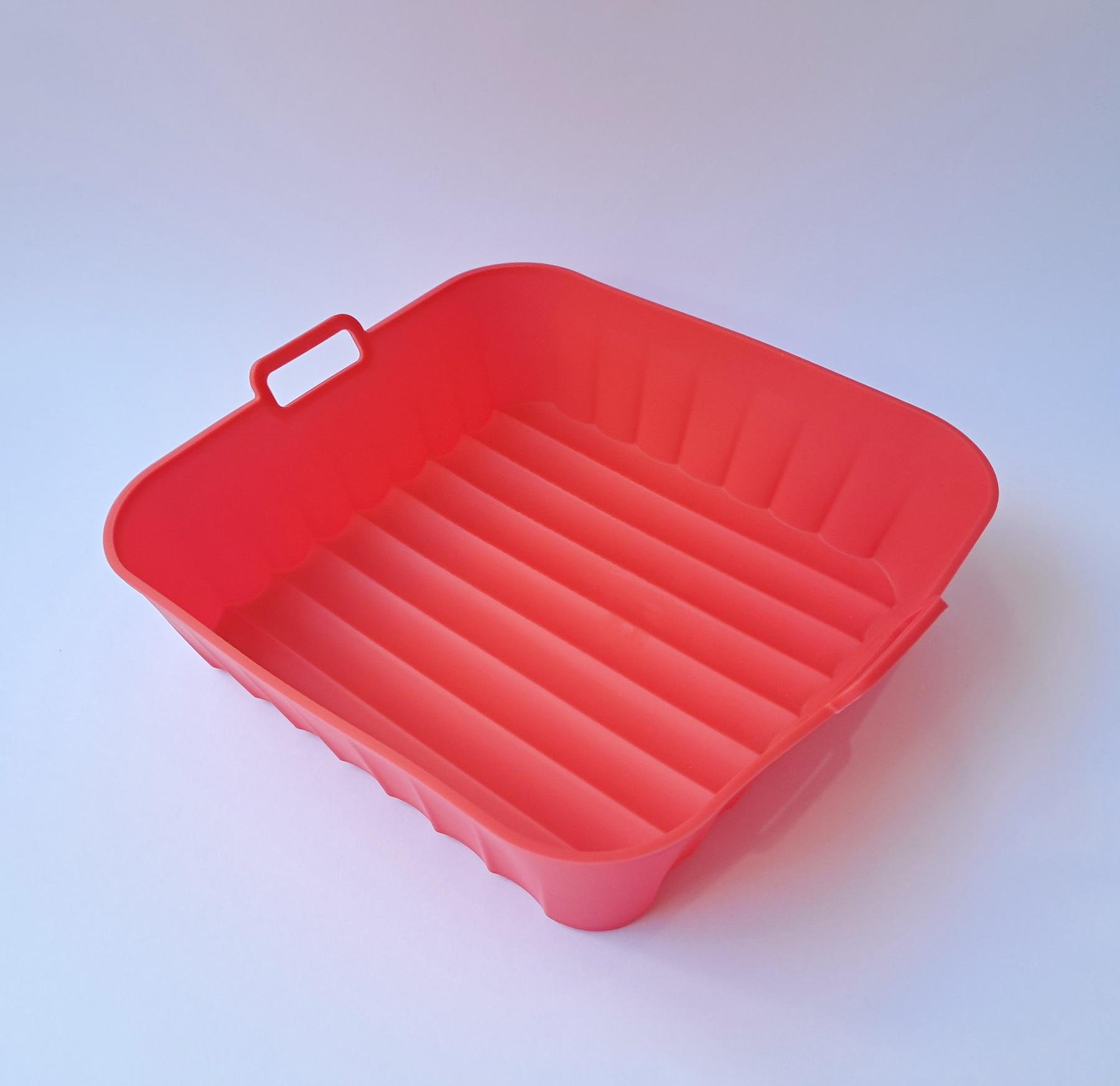 Форма силиконовая для аэрогриля ребристая мультипечи прямоугольная Красный (SAM-317) - фото 3