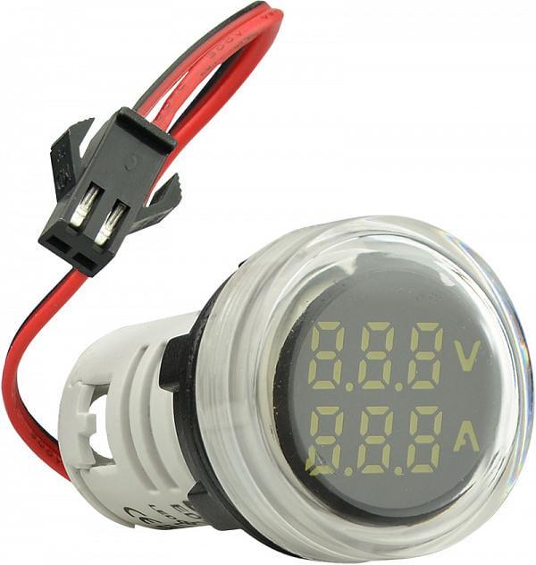 Амперметр-вольтметр цифровий АСКО-Укрем ED16-22 VAD 0-100A 50-500V круглий Білий (A0190010133) Амперметр-вольтметр цифровий АСКО-Укрем ED16-22 VAD 0-100A 50-500V круглий Білий (A0190010133)