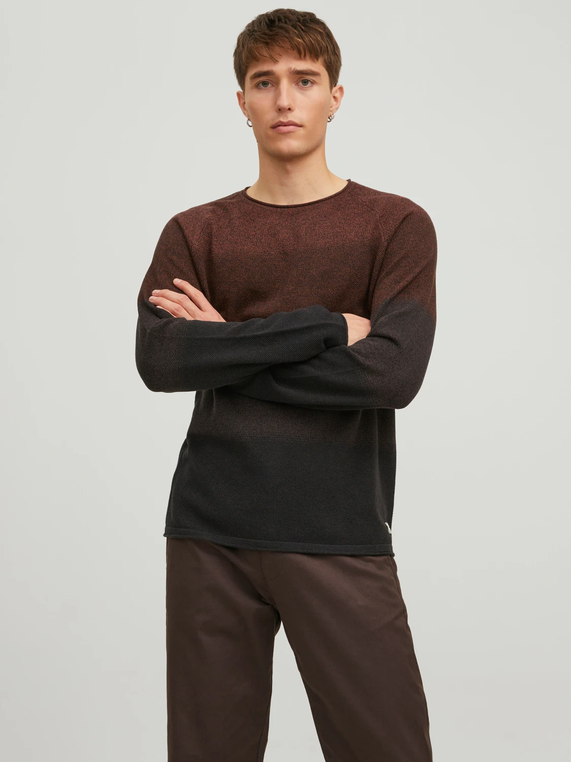 Светр Jack & Jones Hill Knit RED/MULCH XL (21346610)