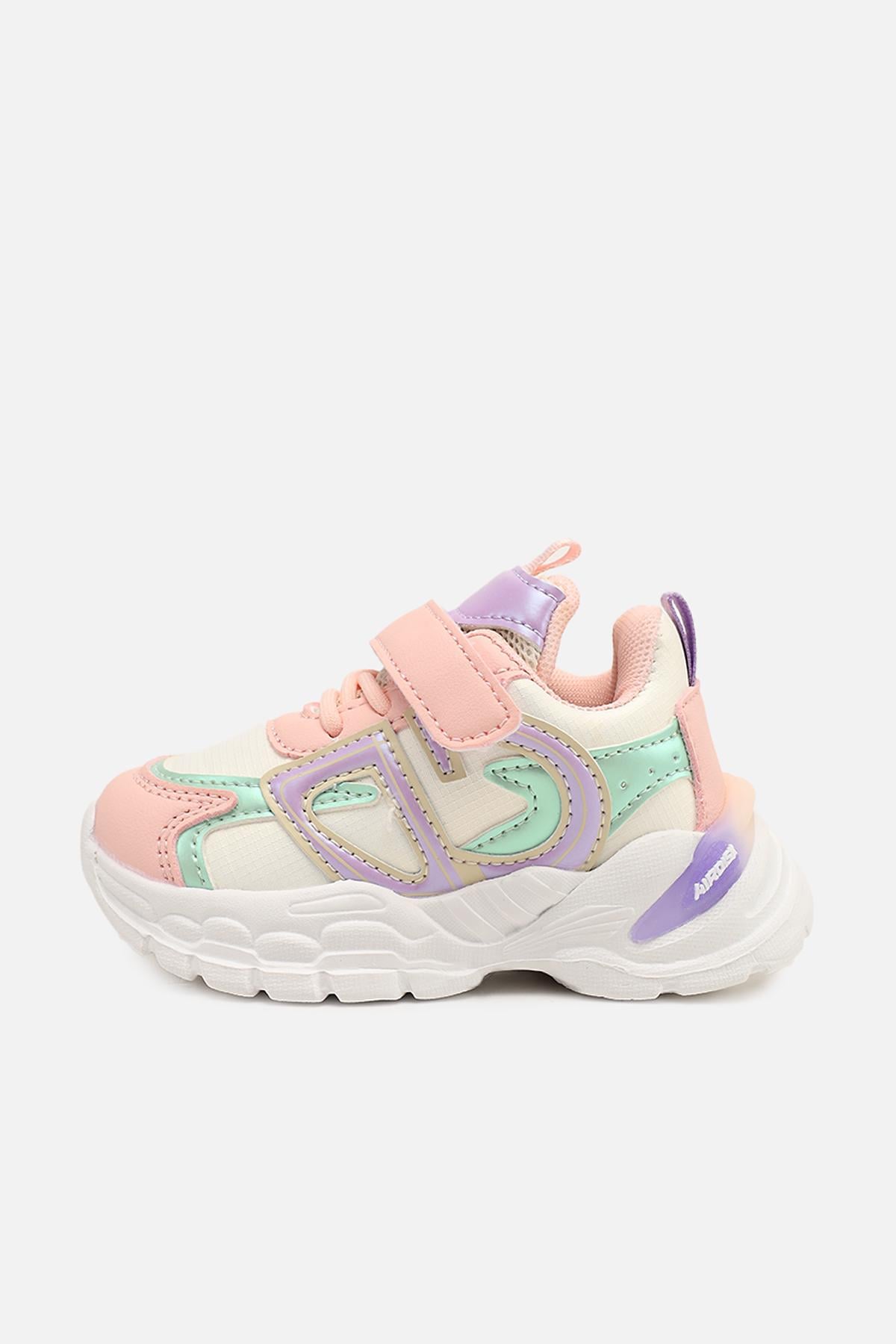 Кроссовки для девочки ЦБ-00273937 на плоской подошве р. 24 Розовый (SKT001057071)