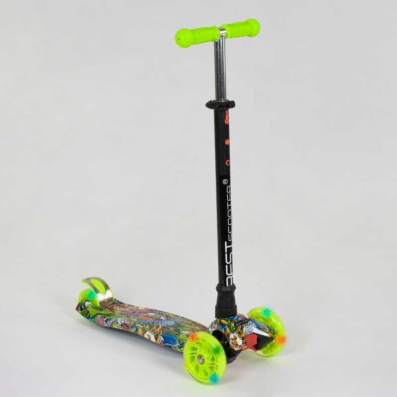 Самокат Best Scooter А 24647 /779-1391 MAXI пластмассовый 4 колеса PU d 12 см