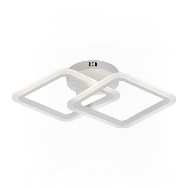 LED-люстра потолочная Valeso с пультом на два акриловых плафона 3000/6500K IP20 G 2710/2 WT 52 52W Белый (28686102)