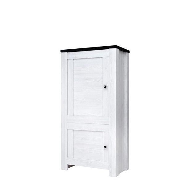 Шафа-пенал для вітальні Gerbor 2D Антверпен з ДСП 710х405х1400 мм Ясень сніговий (48886432)