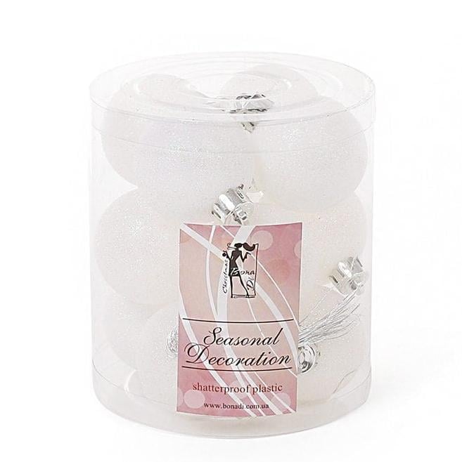 Набор пластиковых новогодних шаров Flora 12 шт. D-4 см (12029)