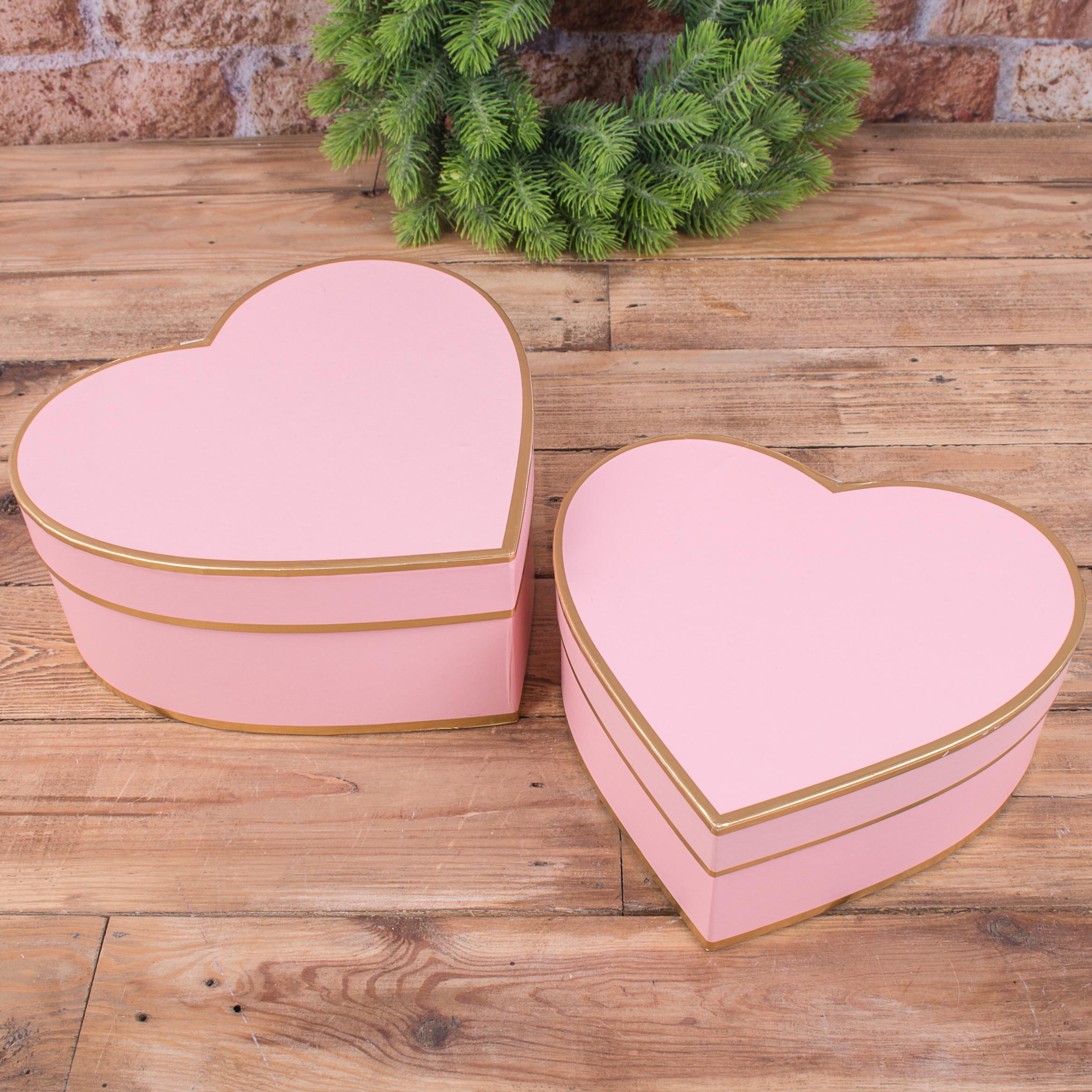 Набор подарочных коробок 2 шт. Золотой/Розовый (4439-1)