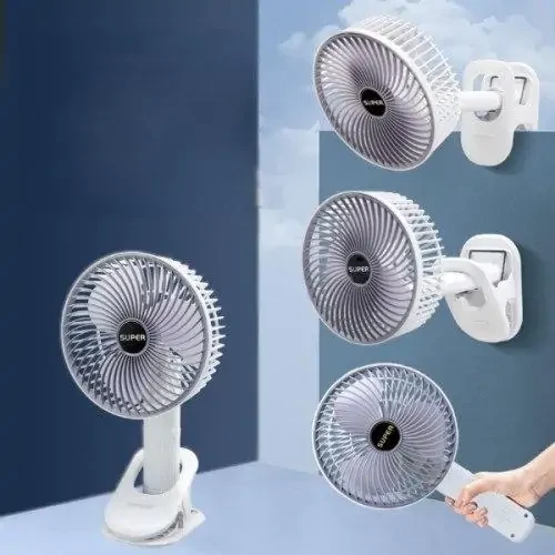 Вентилятор міні портативний Desktop Fan Multi-function акумуляторний з прищіпкою Білий (RD-2227) - фото 8