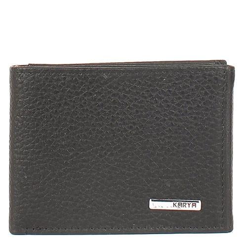 Портмоне чоловіче з зажимом з натуральної шкіри Karya чорний (0931-45)