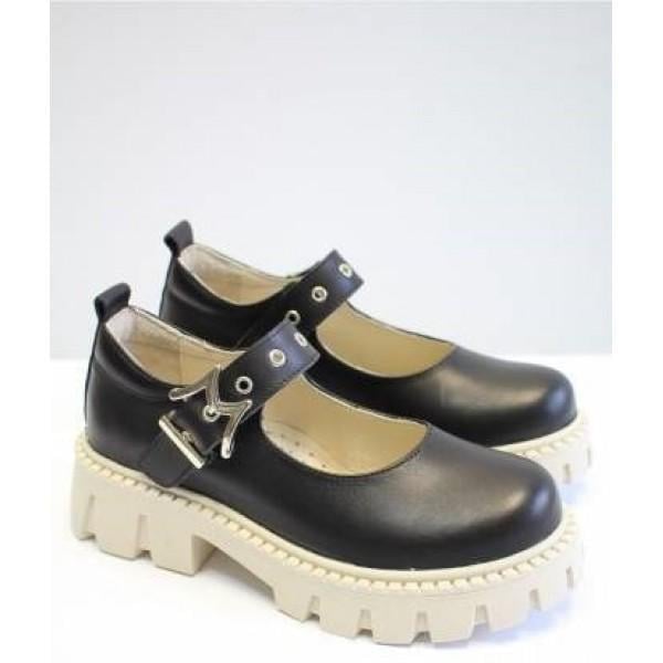 Туфли-лоферы для девочки Kemal Pafi КР24-740 24532 01 р. 35 22 см Черный (2197205728)