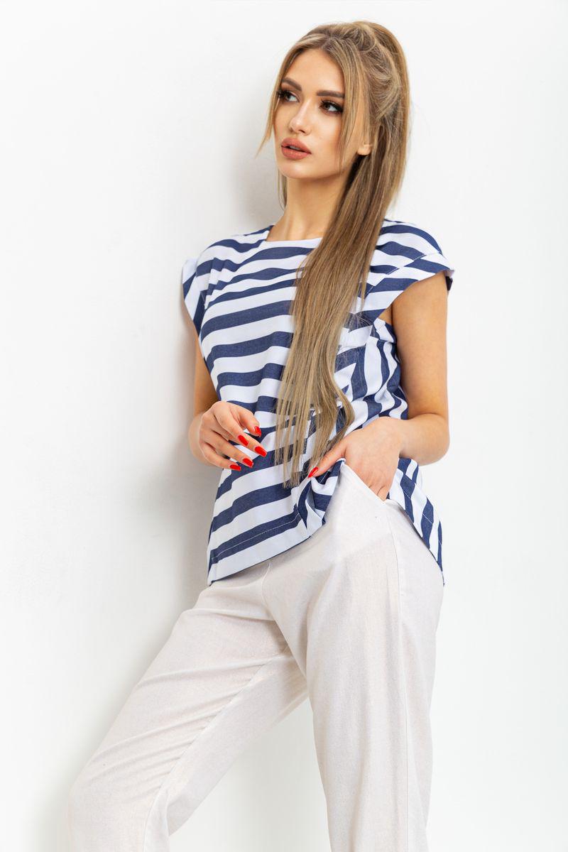 Блуза Ager 167R1090 Смужка р. 50-52 Біло-синій (У1121424c26sУ901) - фото 3