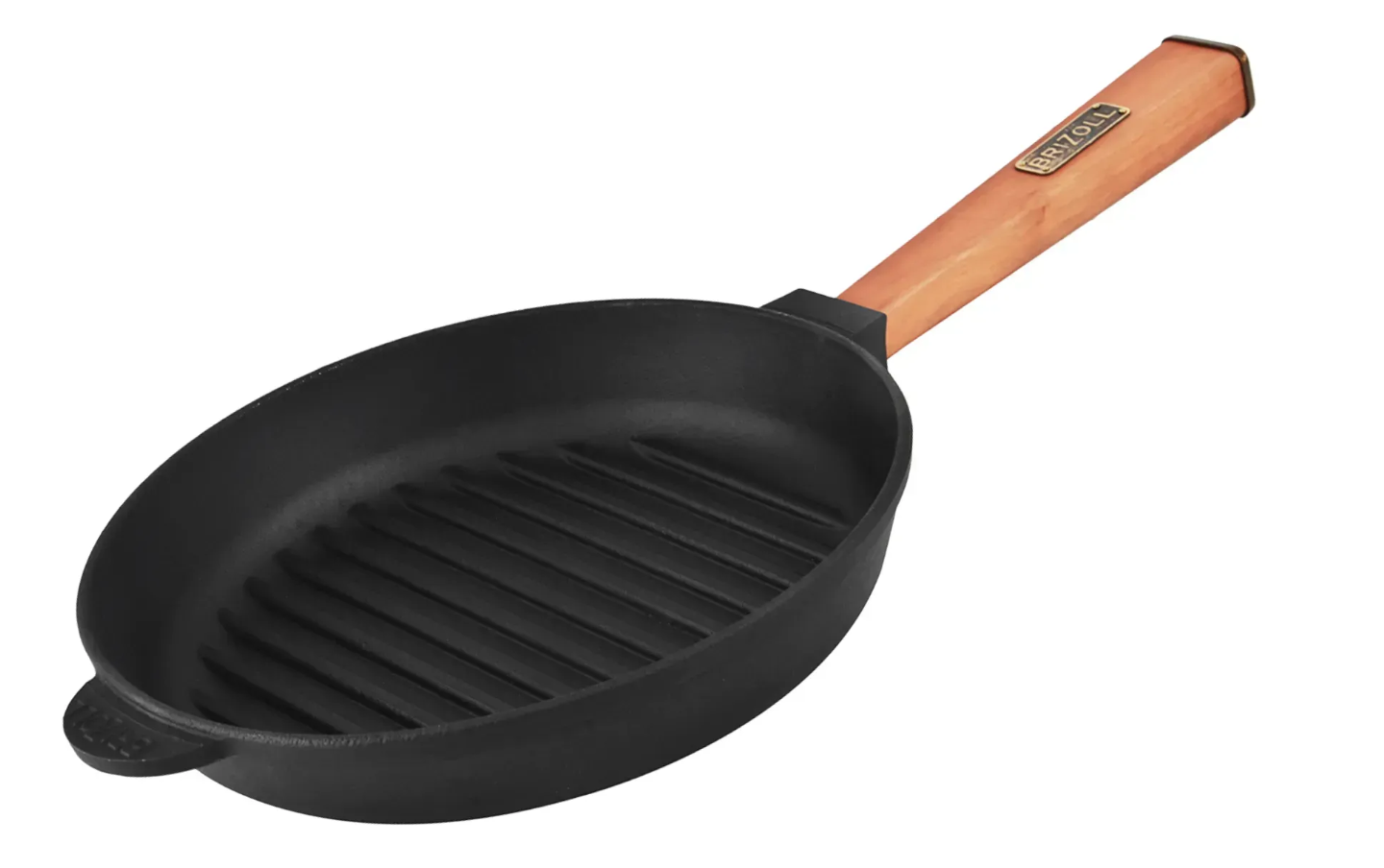 Сковорода-гриль чугунная Brizoll Optima 240х40 мм Черный (O2440G-P) Сковорода-гриль чугунная Brizoll Optima 240х40 мм Черный (O2440G-P)