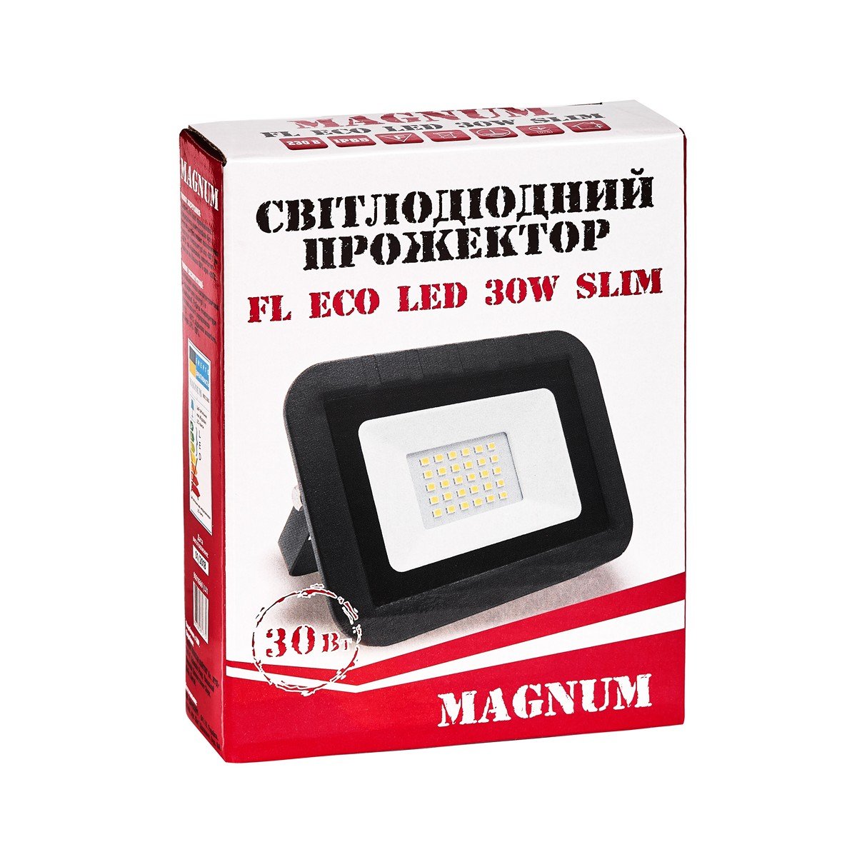 Прожектор світлодіодний Magnum FL ECO LED 30 Вт slim 4000К IP65 (90014088) - фото 2