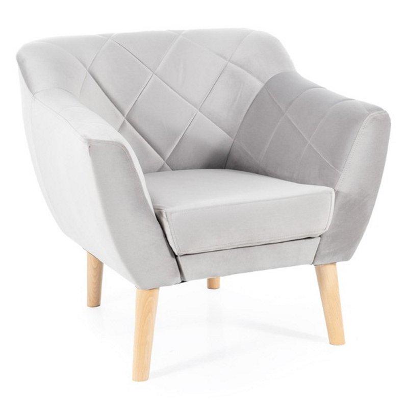 Крісло м'яке Signal KARO 1 Welur Світло-сірий (KARO1V03BU) - фото 1