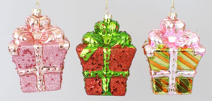 Елочное украшение BonaDi Подарок 3 шт. (172-904)