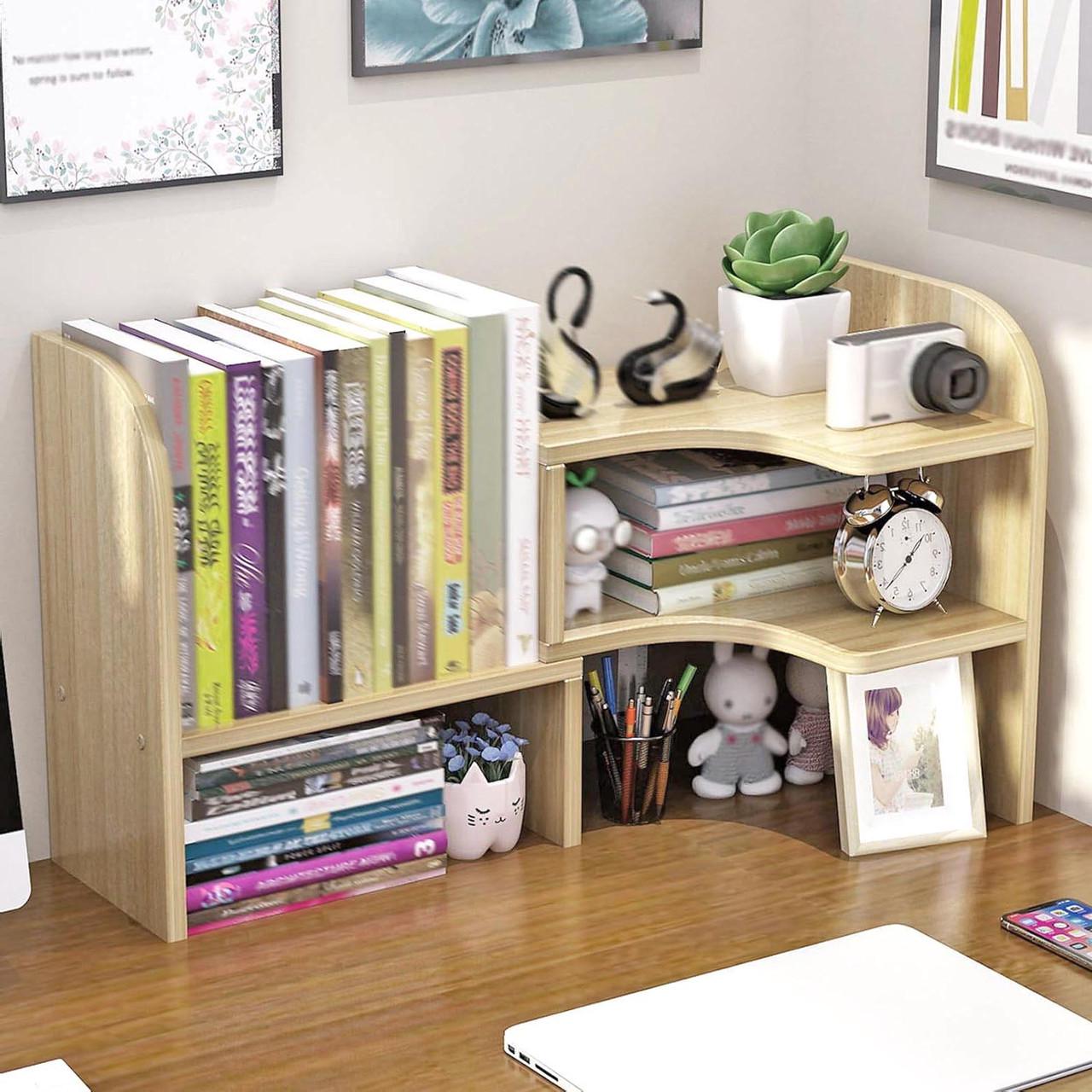 Полка-надстройка настольная из дерева Калести бланже (АКД-004601)