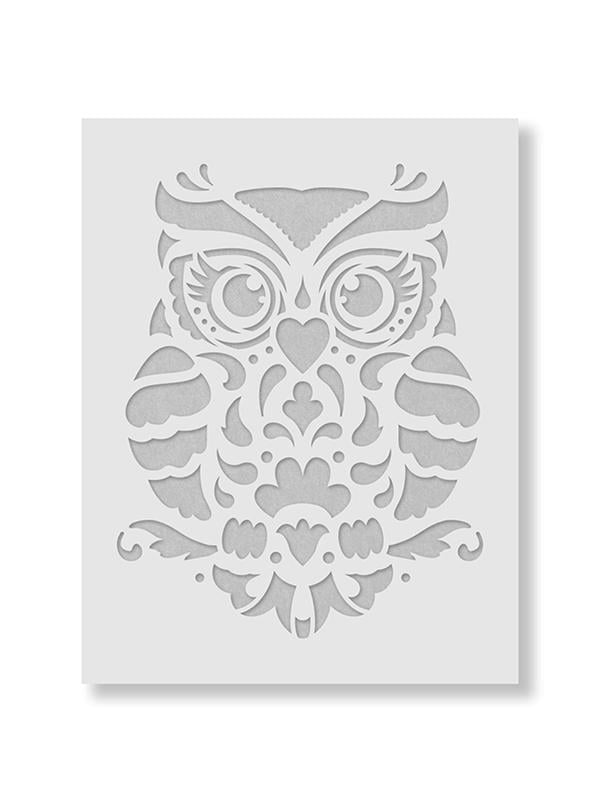 Трафарет многоразовый Сова 1 мм пластик 210х260 мм