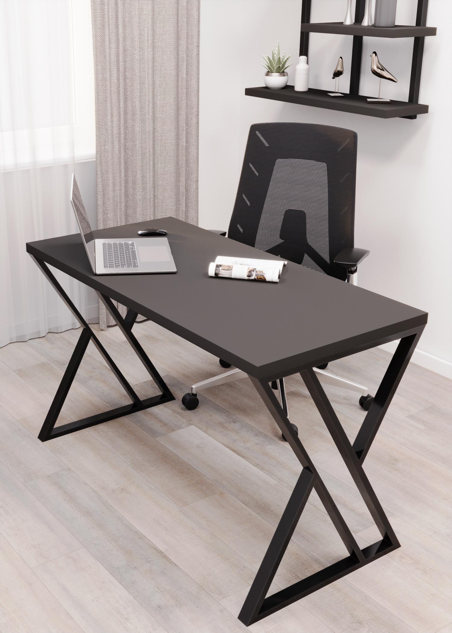 Стол письменный Loft Серия 8 1200х600х32 мм Антрацитовый