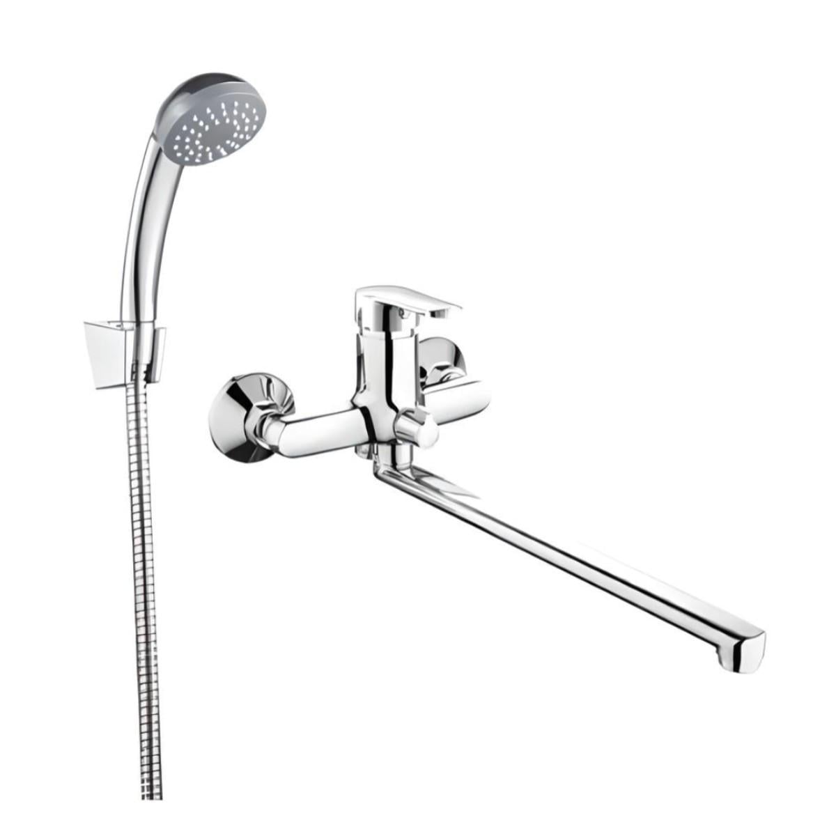 Смеситель для ванны Invena Verso однорычажный с ручной лейкой Хром (BW-82-Z01)