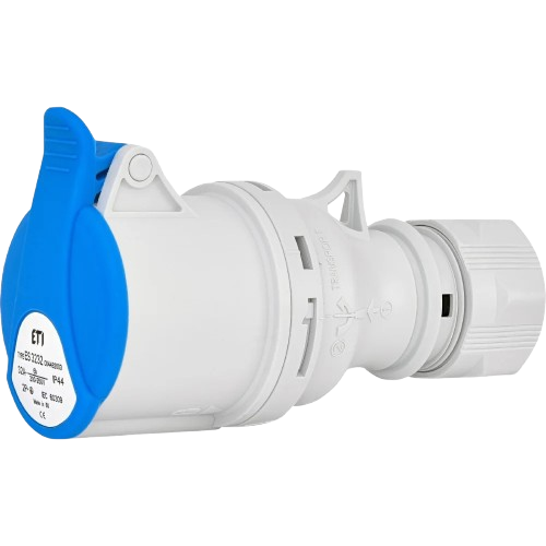Розетка кабельная ЭТИ ES-3232 IP44 32A 230V 2P+PE с заземлением Белый (33087803)