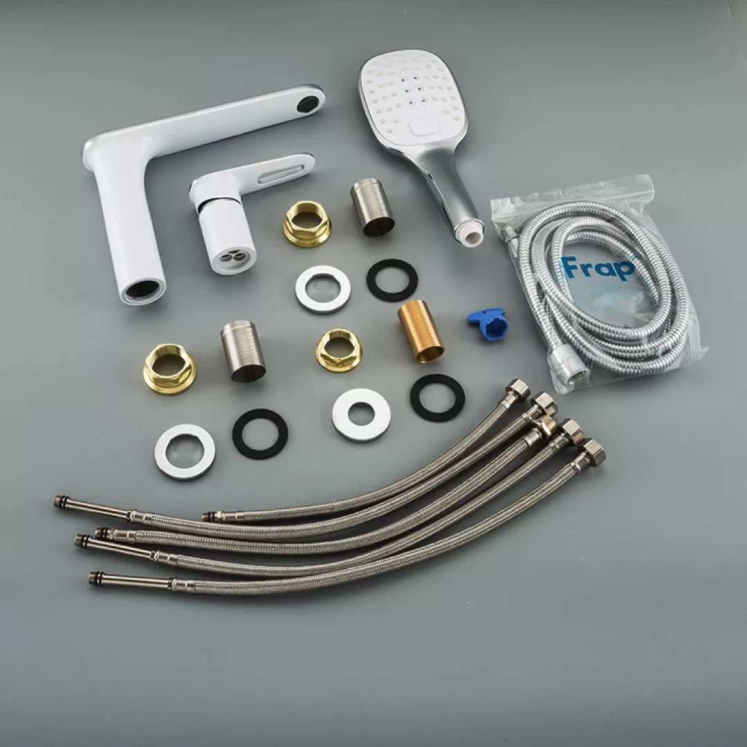 Змішувач на борт ванни Frap F1149 Білий/Хром (2465586952) - фото 8