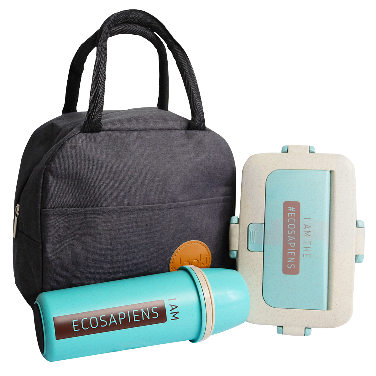 Ланч набор эко Brivilas 5в1 термосумка/термобутылка 500 мл/ланч-бокс 950 мл (699)