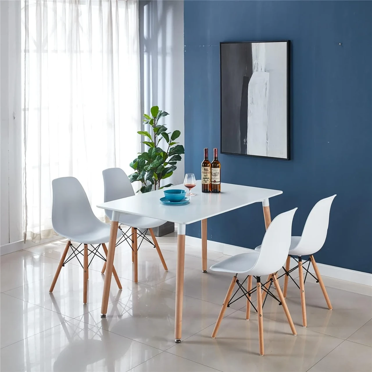 Комплект для кухні Fregat Milano стіл та 4 крісла Білий (2821771352)