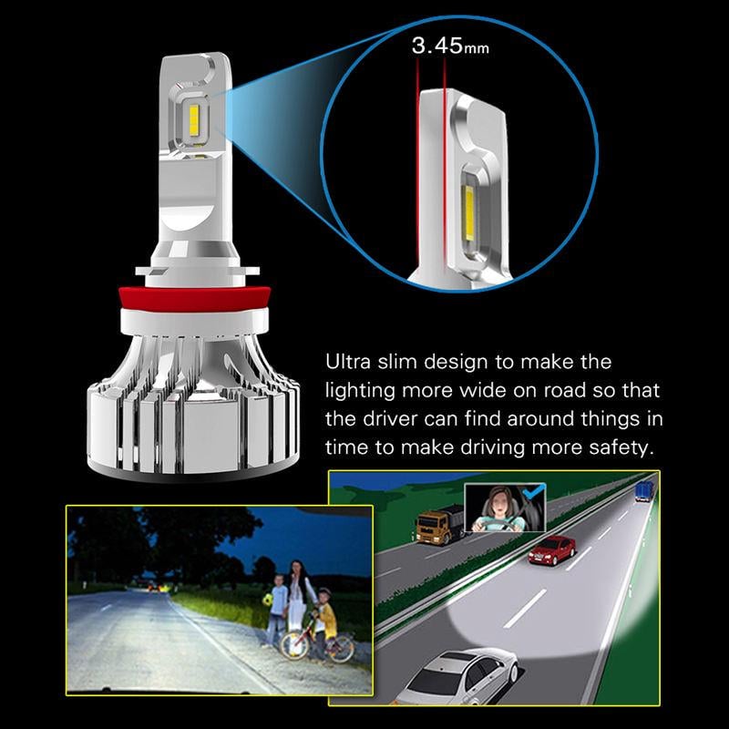 Лампи автомобільні F2 H4 Solar LED (801888) - фото 4