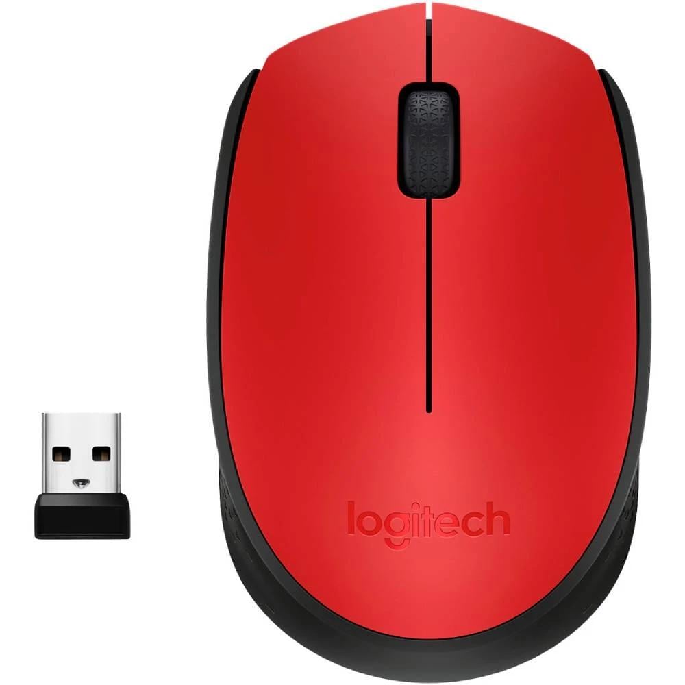 Компьютерная мышка беспроводная Logitech M171 Красный/Черный (910-004641)