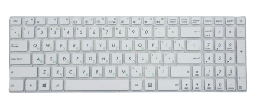 Клавиатура для ноутбука Asus X541 X541UV матовая (0KNB0-6724RU00)