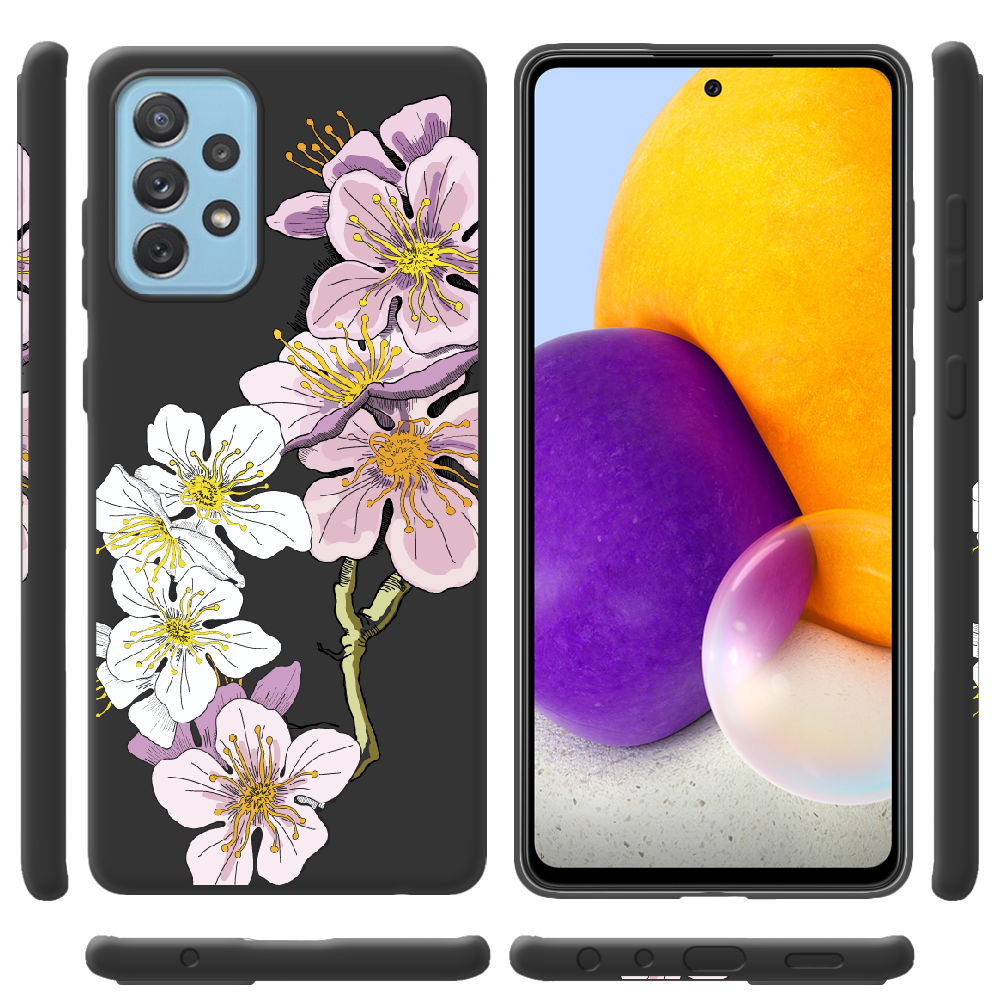 Чехол BoxFace Samsung A725 Galaxy A72 Cherry Blossom Черный силикон (42070-cc4-42100) - фото 2