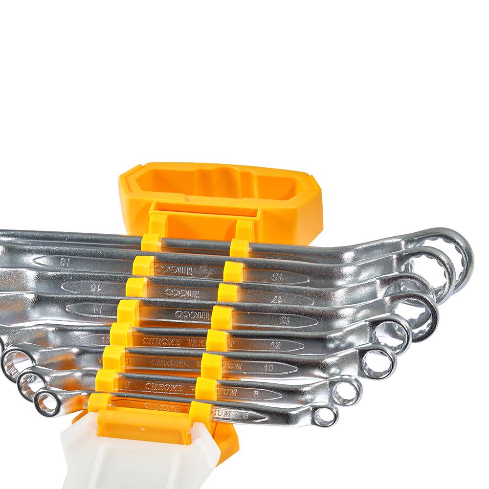 Комплект накидних вигнутих гайкових ключів 6/22 мм INGCO Industrial - фото 5