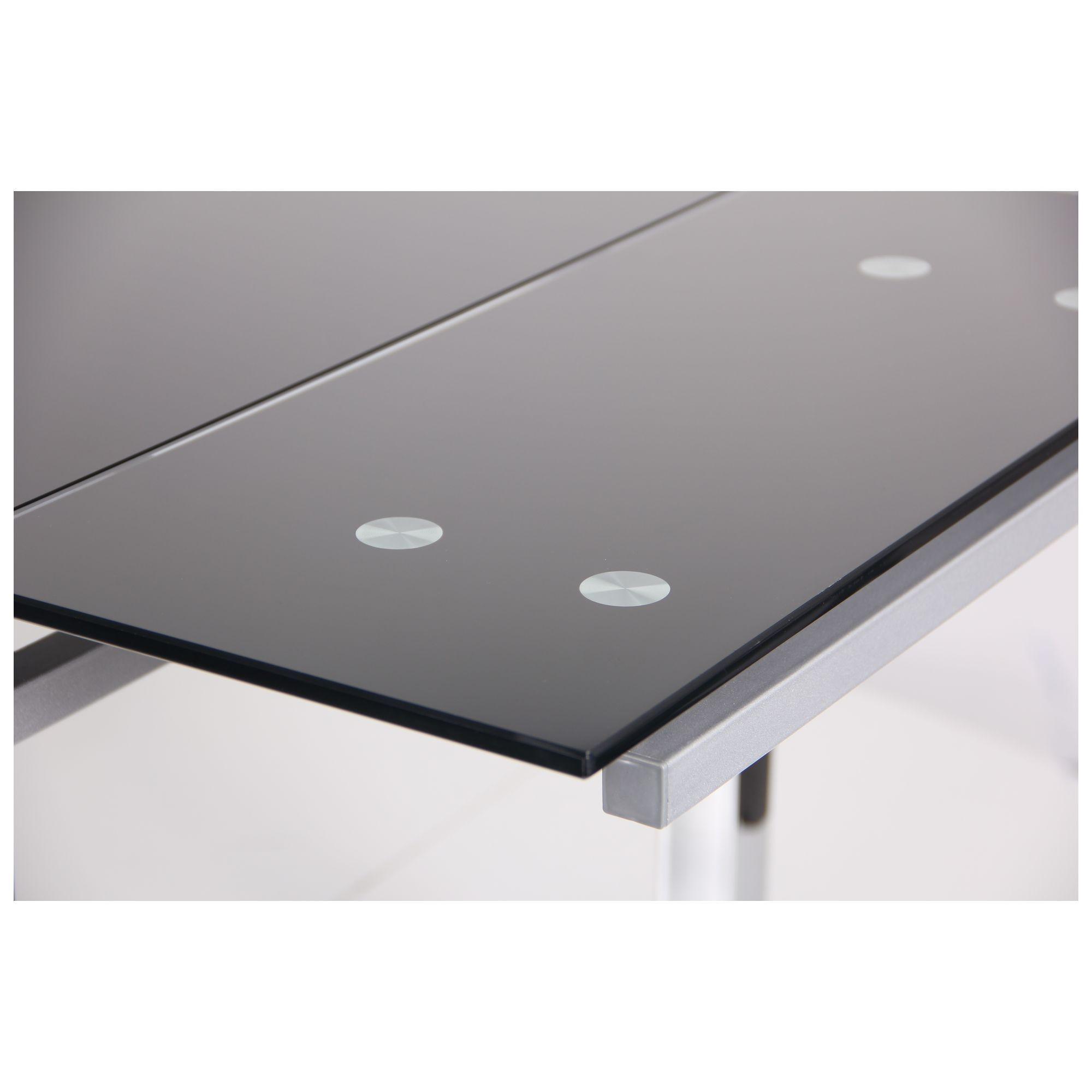 Стол обеденный AMF Holding Сандро 1100+600х750х700 раздвижной Хром/Черный - фото 7