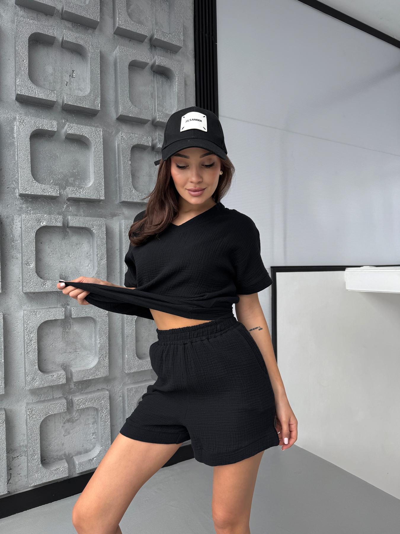 Костюм женский Hawaii COSY с шортами M Черный (MSH2) - фото 5