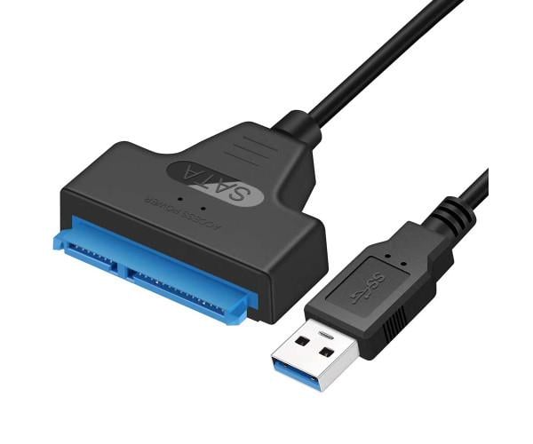 Переходник USB 3,0 to Sata 2 для жесткого диска SSD HDD 2,5 дюйма Black - фото 1