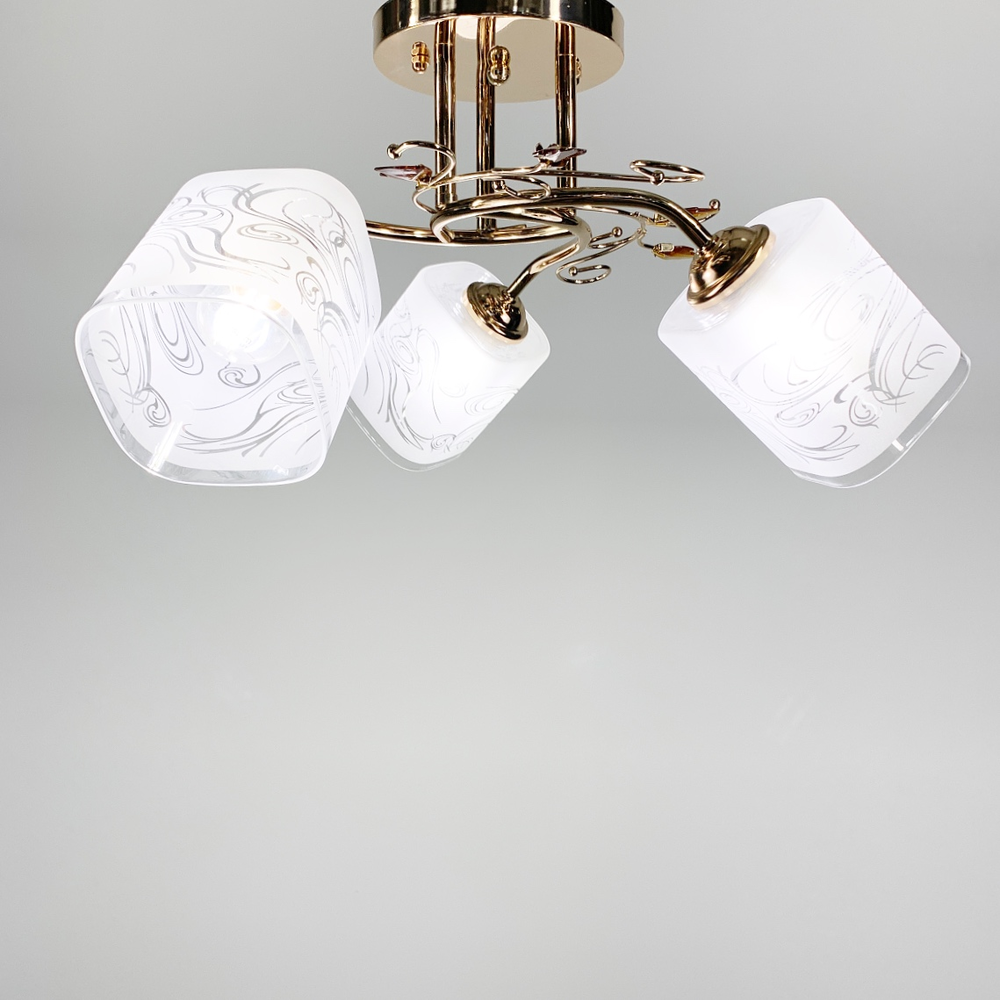Люстра потолочная Light House LNF-17489/3 FGD Золотой
