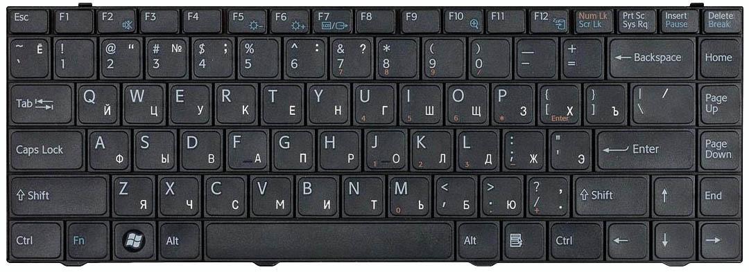 Клавиатура для ноутбука Sony Vaio VGN-FZ Black