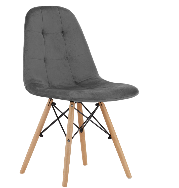 Кресло DUMO бархат Темно-серый