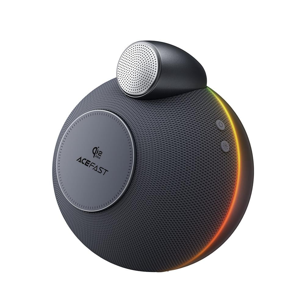 Колонка ACEFAST K10 Air speaker with wireless charger Metal Grey (6974316286417)