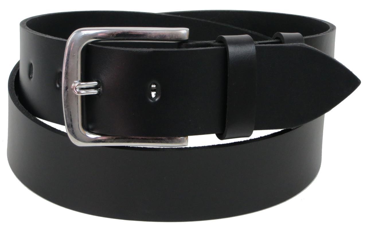 Ремень широкий Skipper 1609-50 кожаный мужской Черный