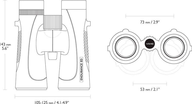 Бинокль Hawke Endurance ED 8х42 мм Black (93987) - фото 4