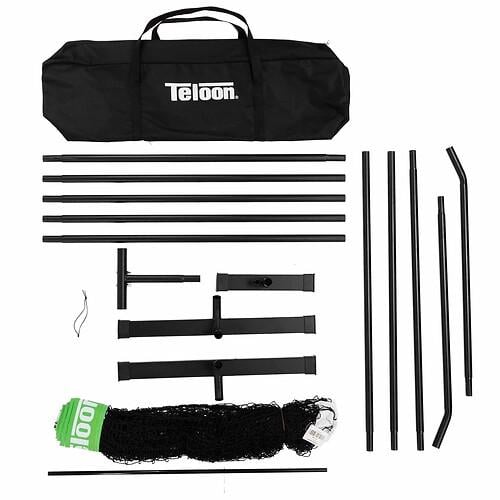 Сетка для пикболбола мобильная со стойками Teloon TL-3306 6,7х0,92 м 11,75 кг Черный (32311921)