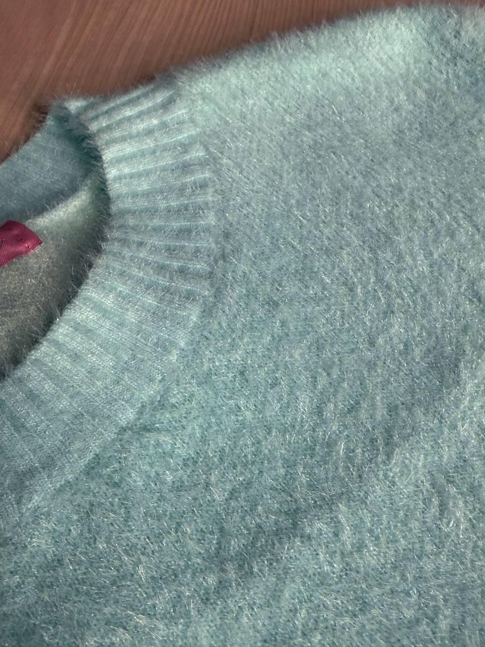 Свитер женский Fancy Matinee 5977 ангора базовый OS Мятный (5039) - фото 5 Свитер женский Fancy Matinee 5977 ангора базовый OS Мятный (5039) - фото 5