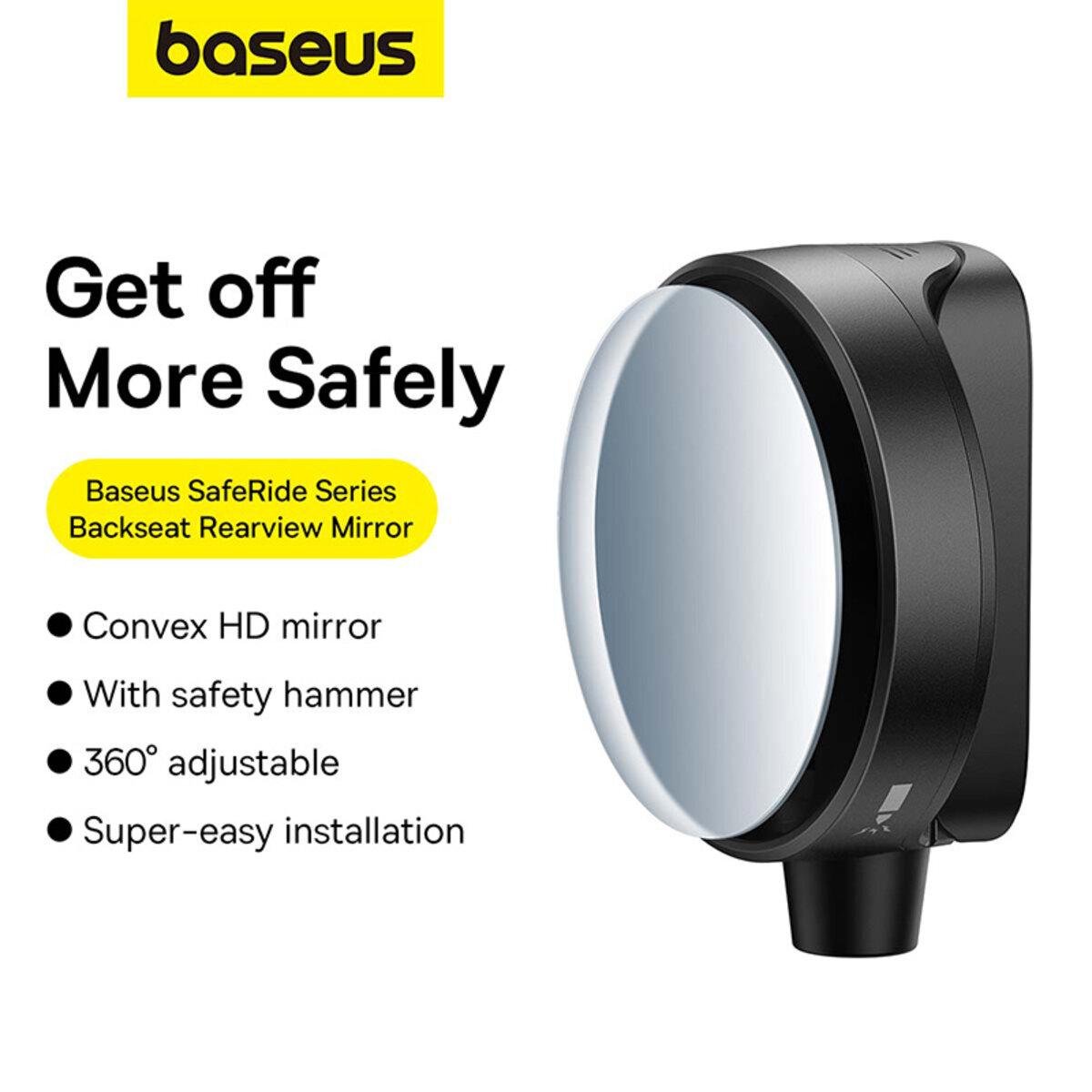 Дзеркало заднього виду для сліпих зон BASEUS SafeRide Series Backseat Rearview Mirror 1 шт. Black (C11537200111-00) - фото 7 Дзеркало заднього виду для сліпих зон BASEUS SafeRide Series Backseat Rearview Mirror 1 шт. Black (C11537200111-00) - фото 7