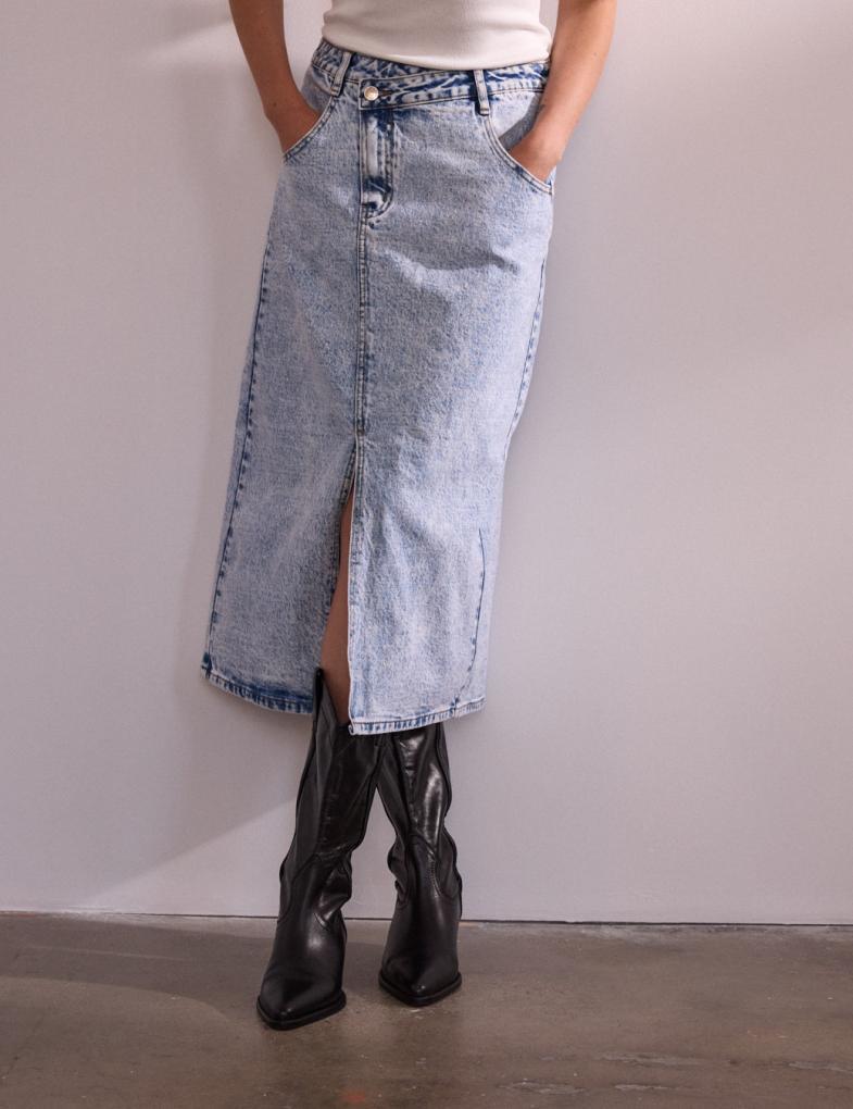 Юбка джинсовая женская Diverse ARILA M Светло-голубой (5905384039132) - фото 2 Юбка джинсовая женская Diverse ARILA M Светло-голубой (5905384039132) - фото 2