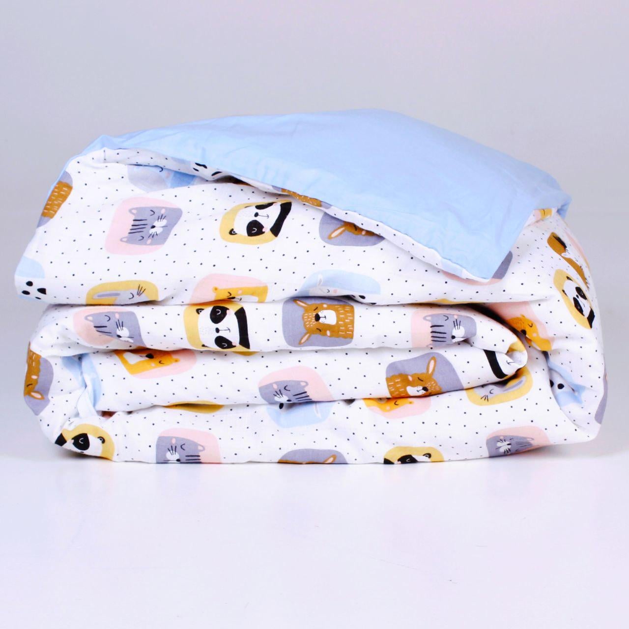 Пододеяльник муслин-поплин Сонные зверята 145х210 см (17767058)