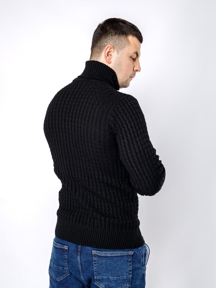 Гольф с длинным рукавом р. 46 Черно-серый (SKT000940916) - фото 4 Гольф с длинным рукавом р. 46 Черно-серый (SKT000940916) - фото 4