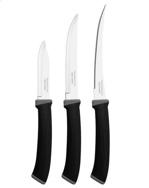 Набір ножів Tramontina Felice Black нержавіюча сталь 3 шт.