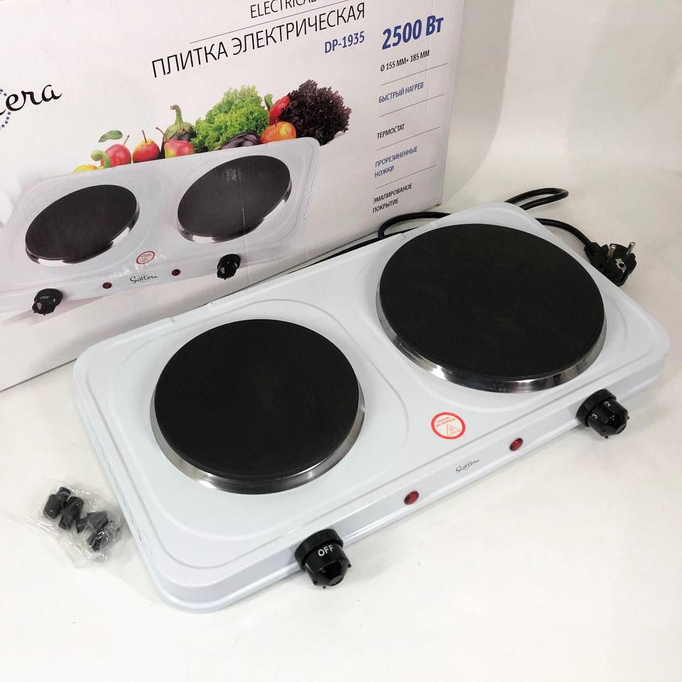 Плитка електрична Suntera 2500W Білий (DP-1935B) - фото 3 Плитка електрична Suntera 2500W Білий (DP-1935B) - фото 3