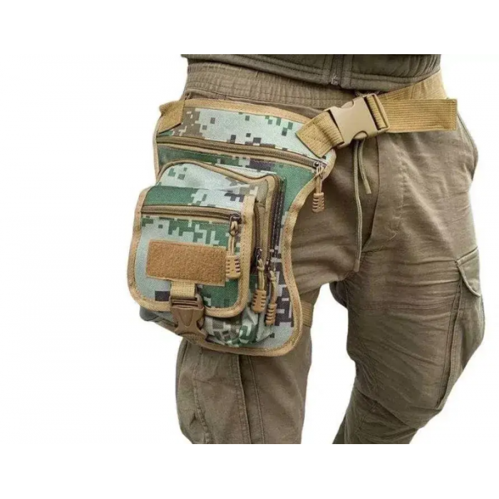 Сумка тактична на стегно 26х24х8 см Піксель (32407754)